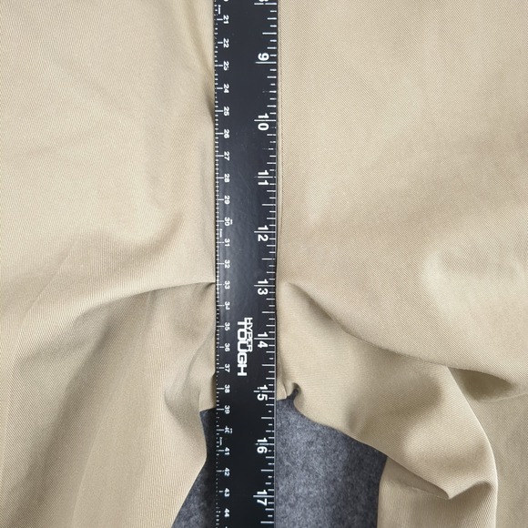 L.L. Bean Mens Khaki Double Pleated Chino Pants 100% Cotton Tan Size 37 - Picture 13 of 15